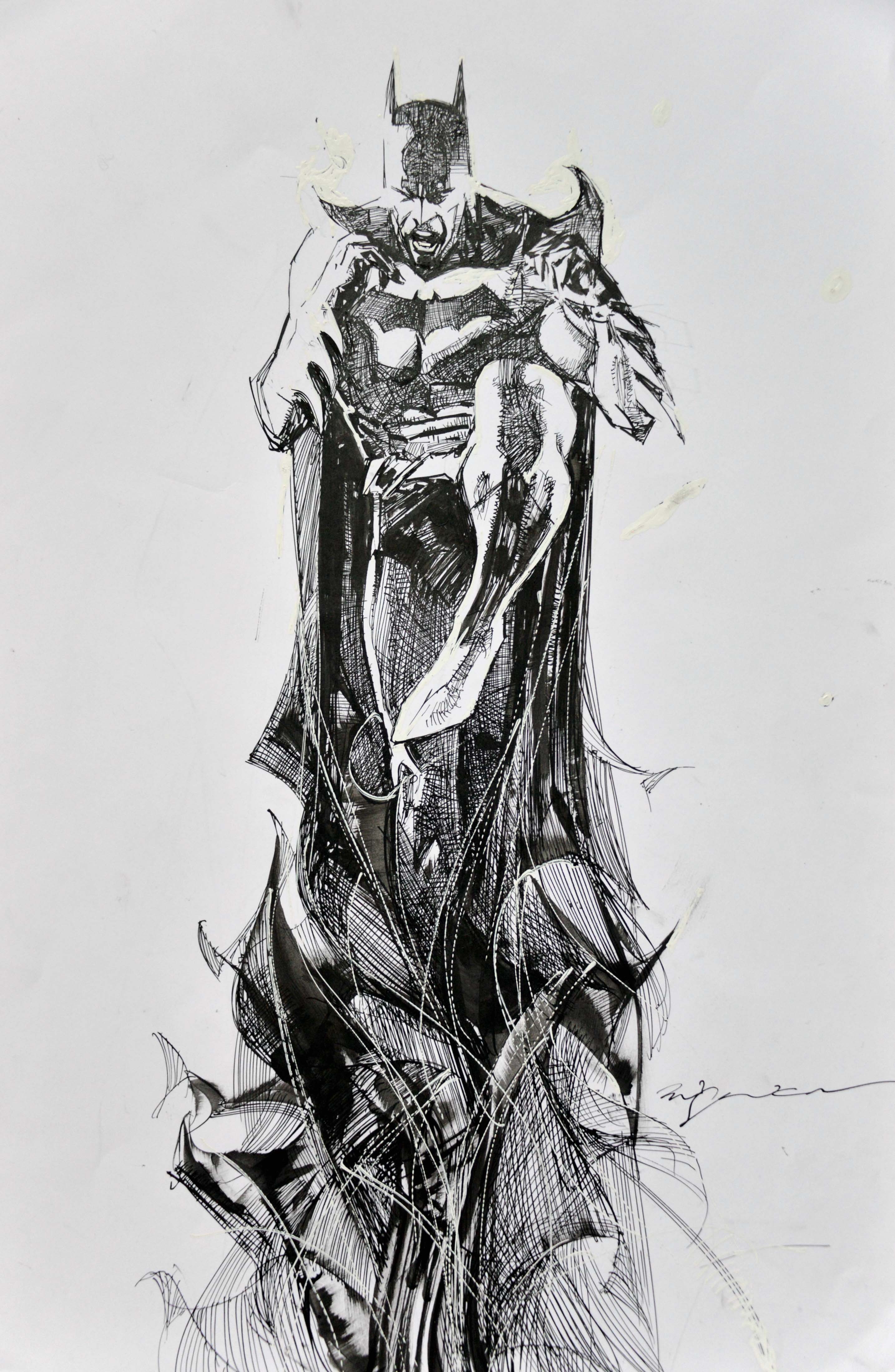 En vente - RESERVEE Sienkiewicz, Batman par Bill Sienkiewicz - Illustration