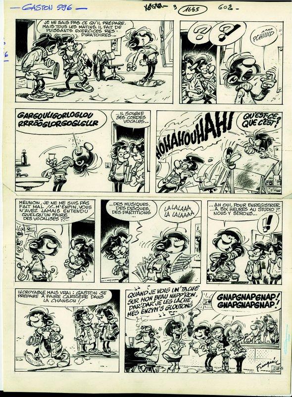 Andr Franquin Gaston Lagaffe Planche N Planche Originale