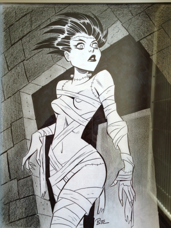 Gioart Dracula Bride Frankenstein After Bruce Timm Illustration