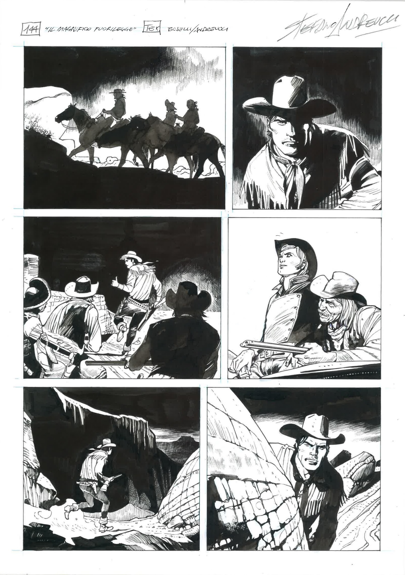 Tex Speciale 32 Par Stefano Andreucci Planche Originale