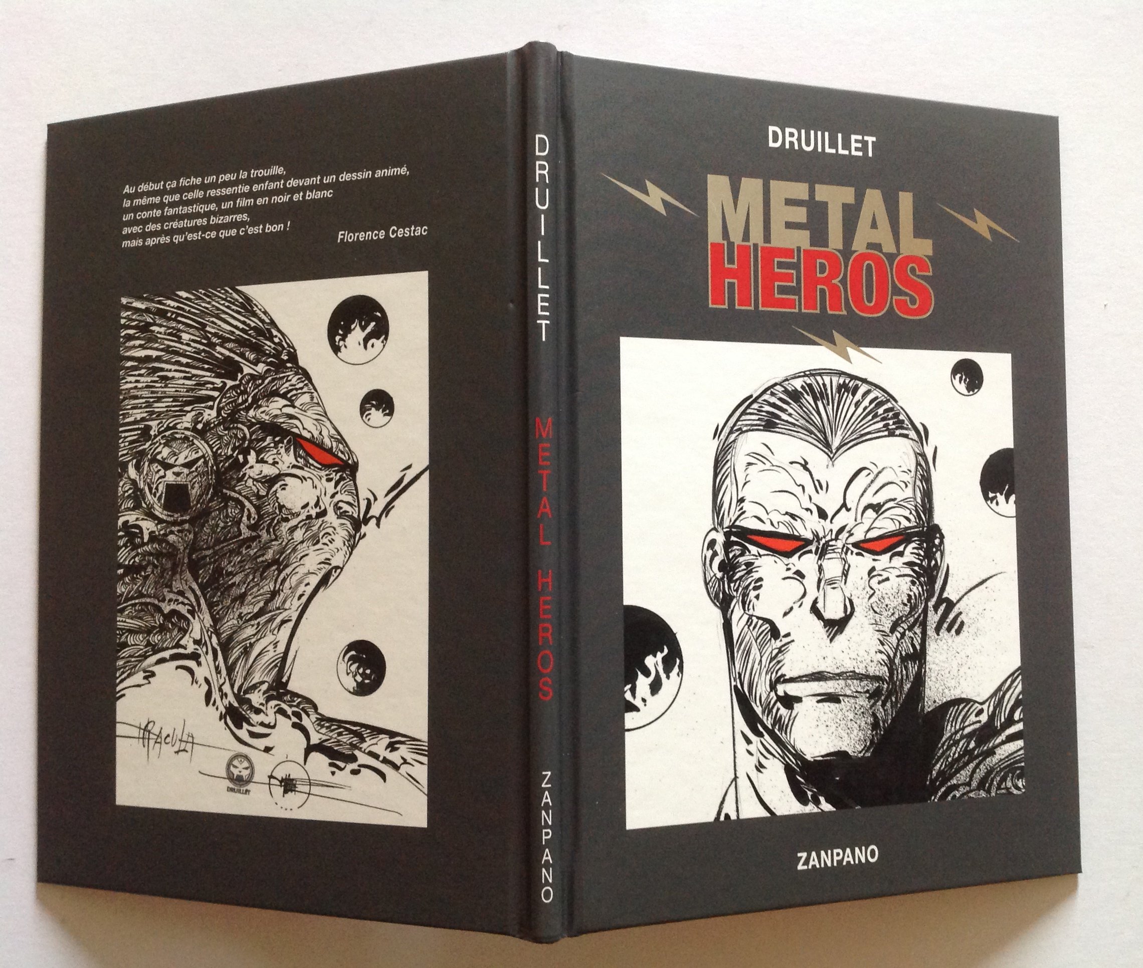 En vente Druillet Metal Heros 1 Vuzz Dessin original dédicace couleur