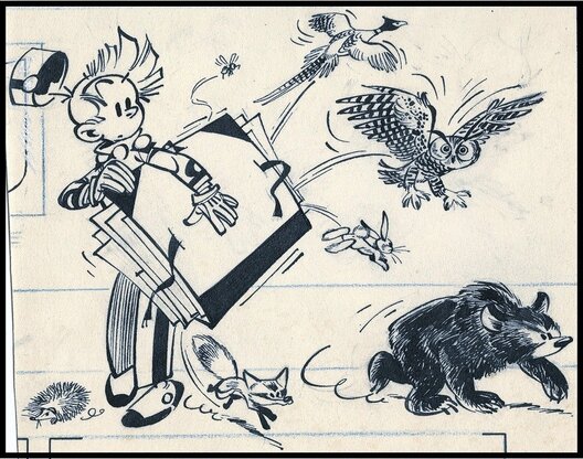 Jaguar Par Andr Franquin Planche Originale